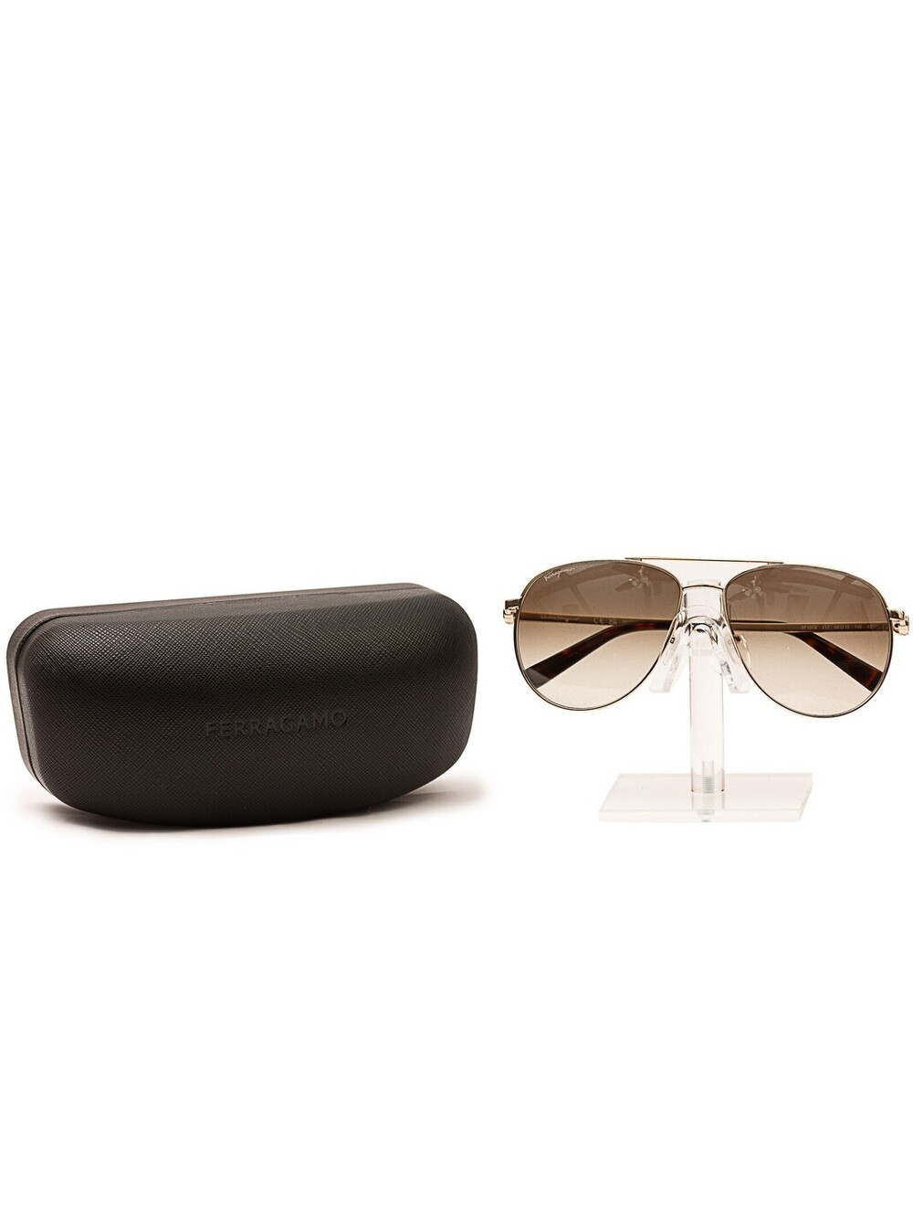 Salvatore Ferragamo Ferragamo Unisex Aviators Black